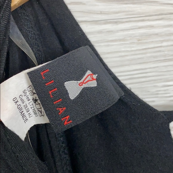 Lilian Black Ruffle Plus size Body Suit - Picture 4 of 7